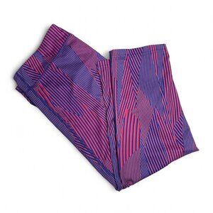 Under Armour Capri Crop Leggings Heat gear Sz YLG Girls Pink Purple Stretch Yout